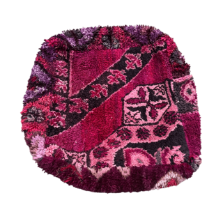 Marokkaanse poef pink details