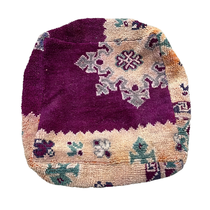 Marokkaanse poef paars met snowflake detail