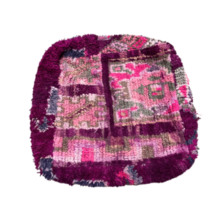 Marokkaanse poef paars roze