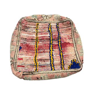 Berber poef roze met streep