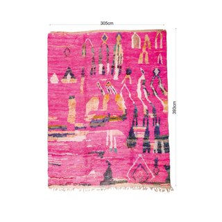 Berber kleed paars roze 195x330cm