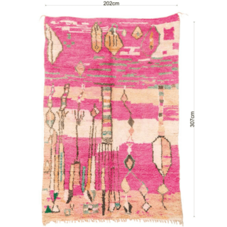 Marokkaans vloerkleed rood 202x307cm