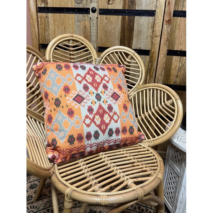 Kelim kussen vintage oranje