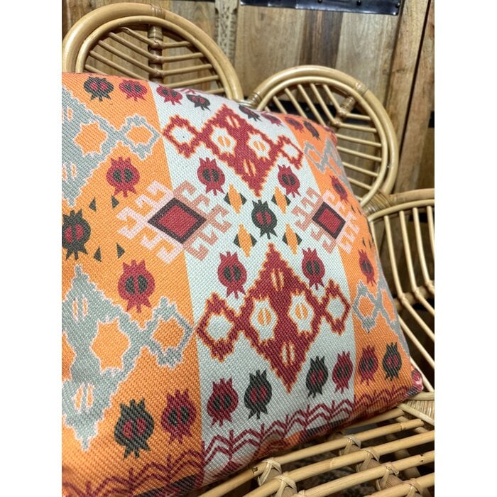 Kelim kussen vintage oranje