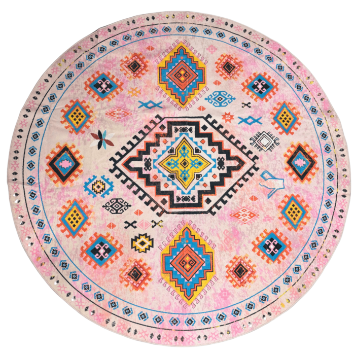 Kelim vloerkleed rond - Nomad light