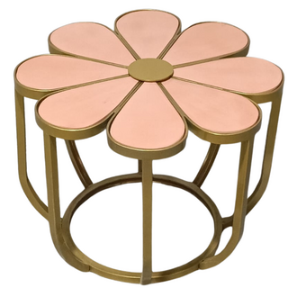 Bijzettafel Flower roze
