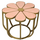 Bijzettafel Flower goud roze