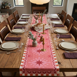 Tafelloper Dinner with the stars pink