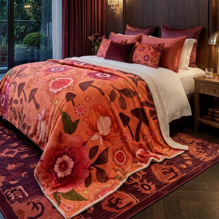 Plaid Peacefull roze