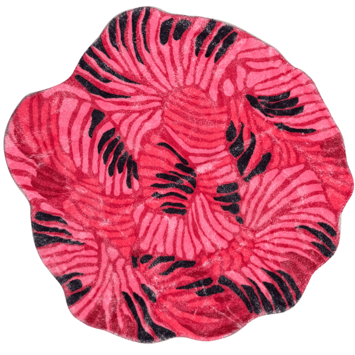 Badmat flower shape Roze