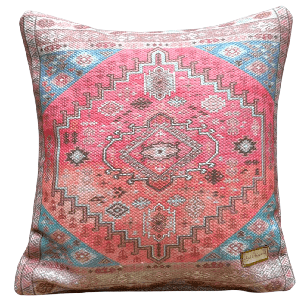 Pet kussen blauw roze