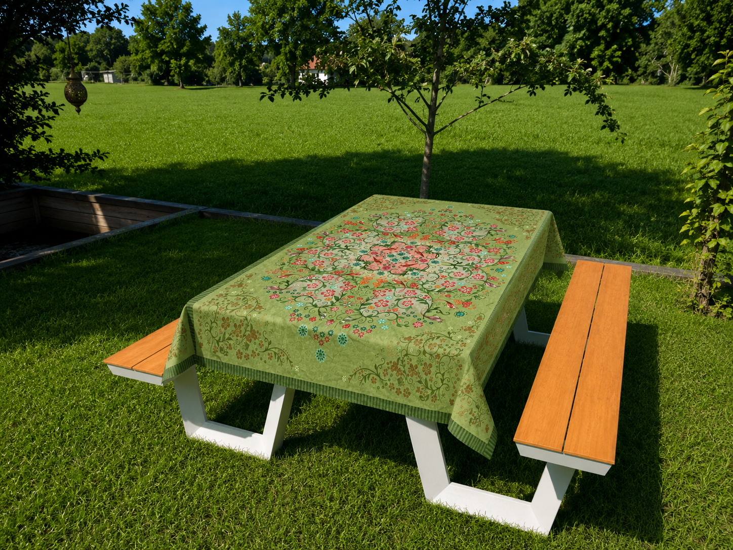 Tafelkleed Fantasia green