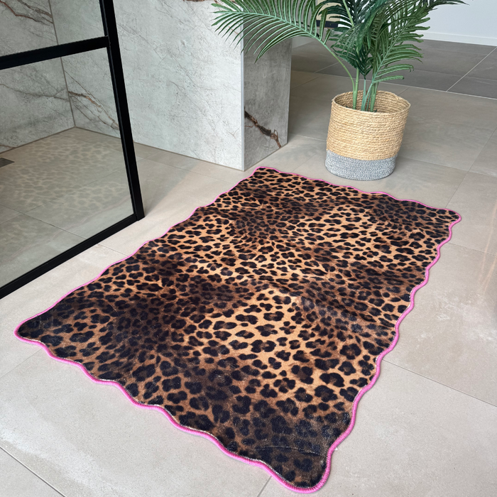 Scallop badmat Panther - roze