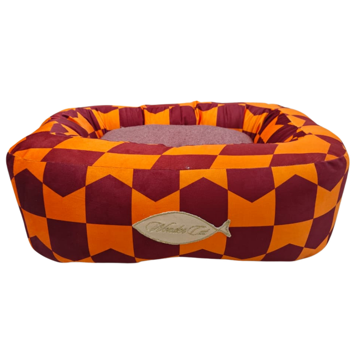 Kattenmand Geo Wings paars/ oranje