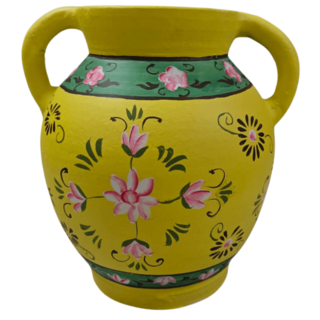 Aardewerk vaas yellow