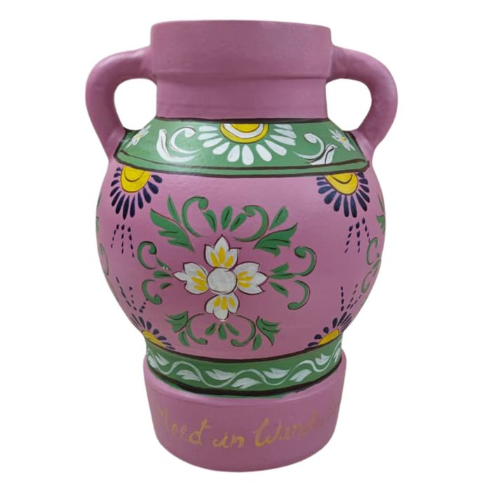 Aardewerk bloemenvaas purple