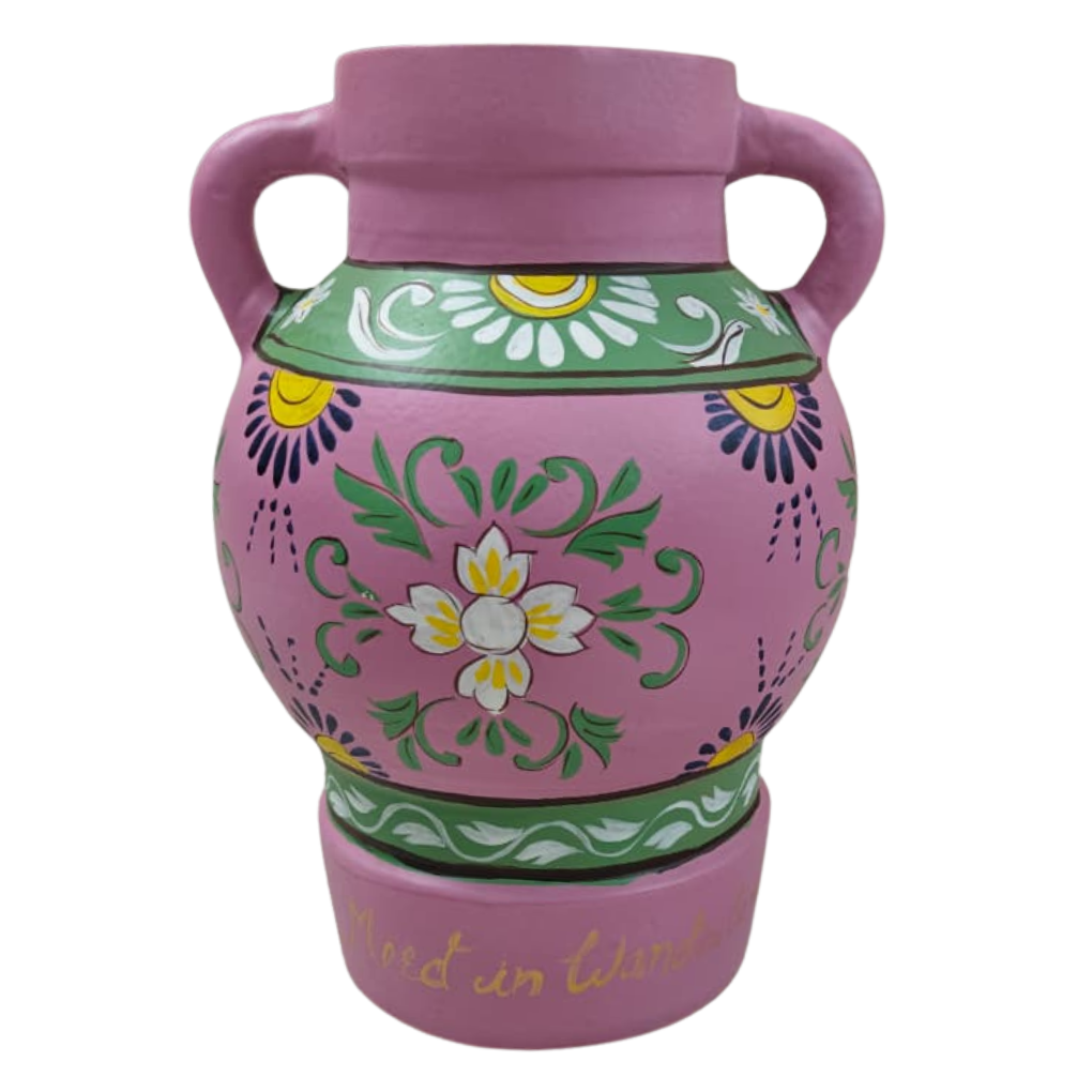 Aardewerk bloemenvaas purple