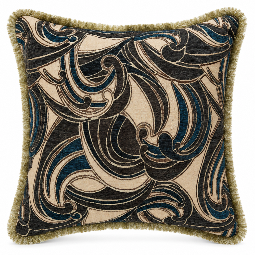 Luxe sierkussen Bruin / Blauw