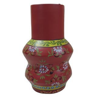 Aardewerk bloemenvaas rood