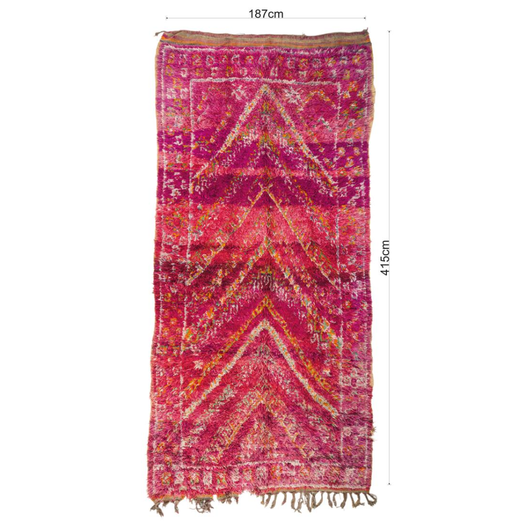 Beni Mguild vloerkleed paars / roze - 187 x 415 cm