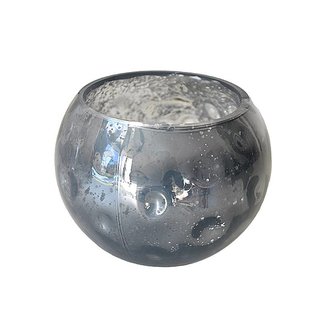 Waxinelicht grijs glas