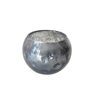 Waxinelicht grijs glas