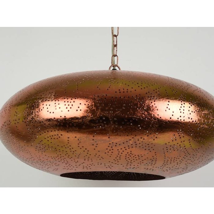 Koperen filigrain vintage hanglamp