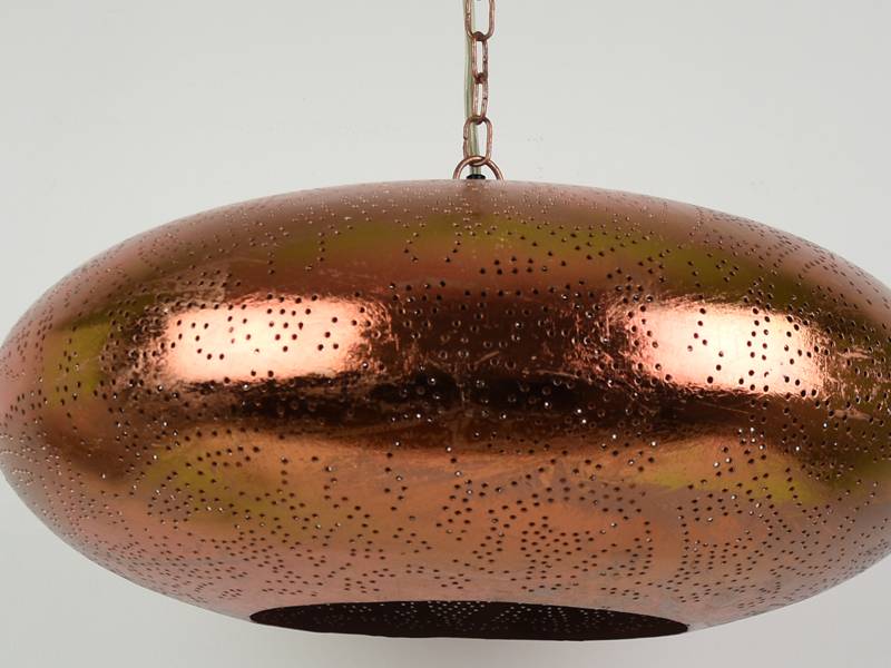 Koperen filigrain vintage hanglamp