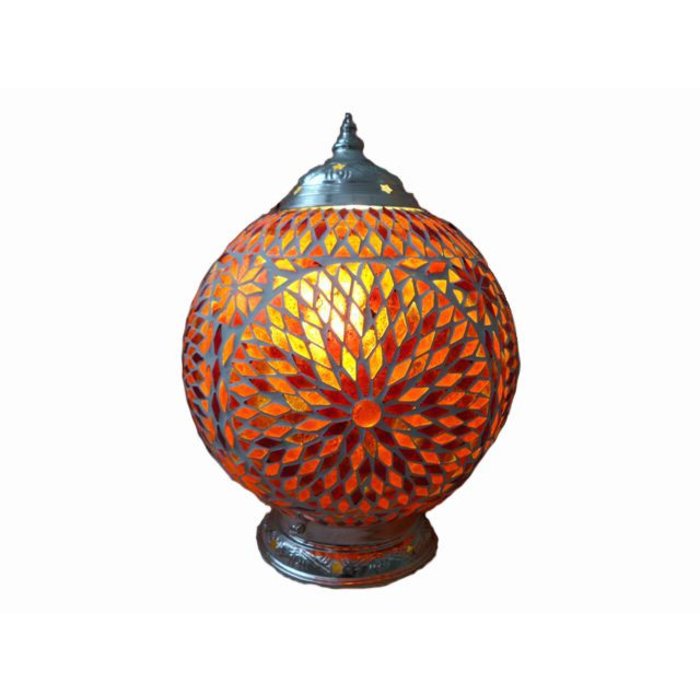 Oosterse lamp rood oranje glasmozaïek turkisch design