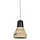 Hanglamp van hout naturel en zwart hout