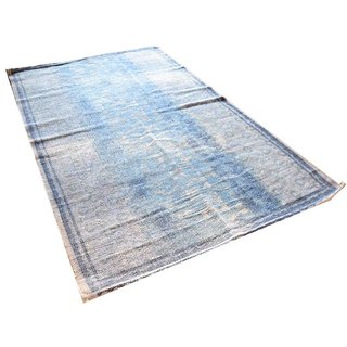 Kelim vloerkleed blauw oosters