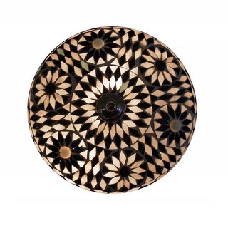 Marokkaanse mozaiek plafonnière zwart wit