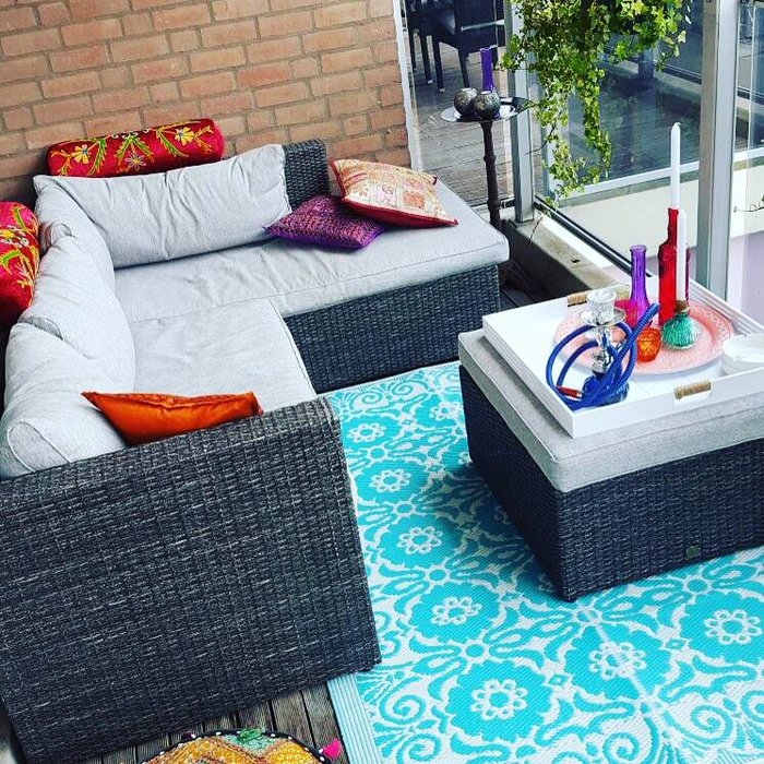 Oosters wit sierkussen met goud en glitter