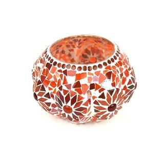 Bohemian waxinelichthouder rood