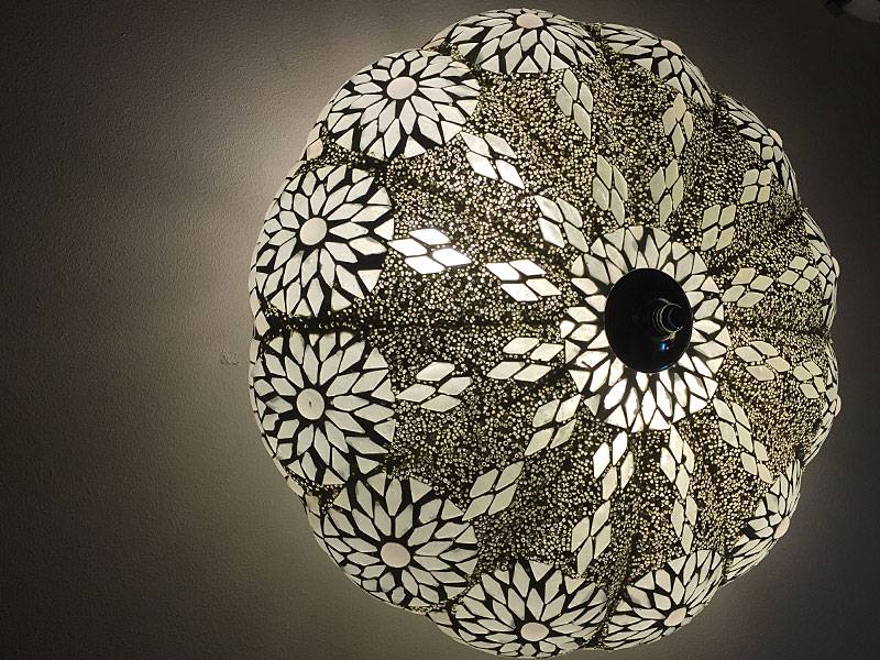 Witte ibiza plafonniere 36 cm