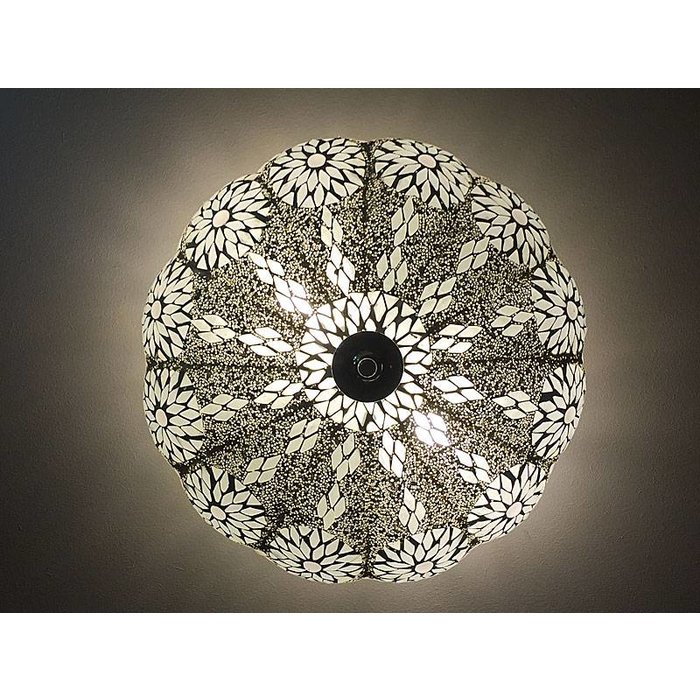 Witte ibiza plafonniere 36 cm