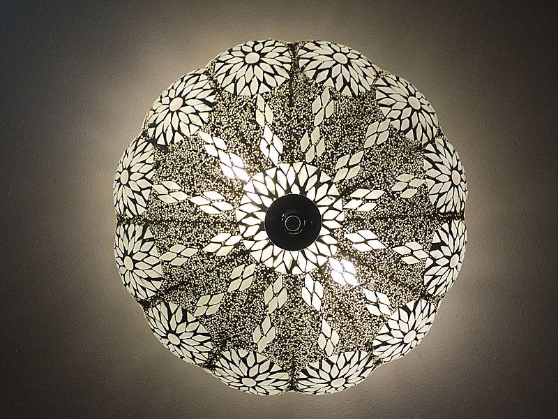 Witte ibiza plafonniere 36 cm