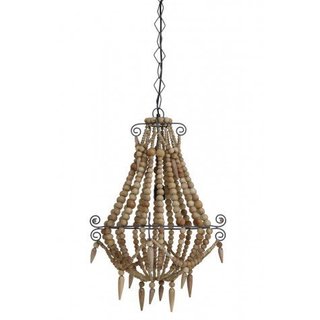 Kroonluchter houten kralen