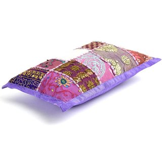 Patchwork paars kussentje