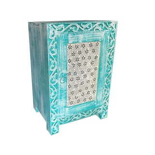 Oosters nachtkastje turquoise