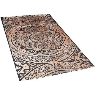 Vloerkleed boho koper lotus