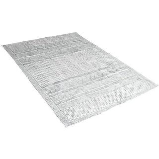 Kelim vloerkleed grafisch grijs