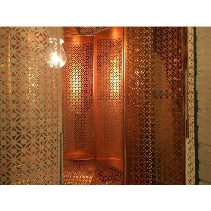 Marokkaanse  (tafel) vloerlamp wit in filigrain style