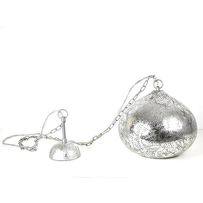 Zilveren oosterse vintage hanglamp filigrain