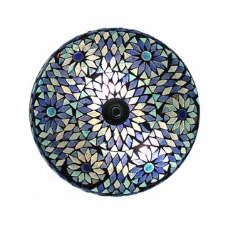 Oosterse plafonnière blauw turquoise