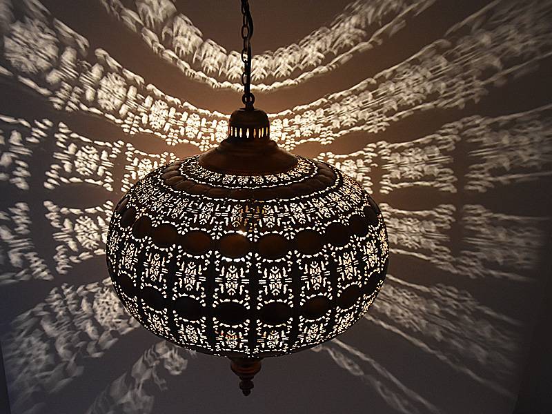 Hanglamp oosters koper look