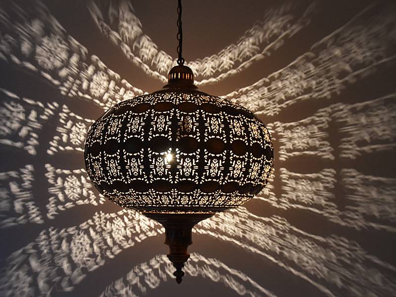 Hanglamp oosters koper look