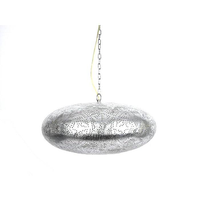 Open oosterse hanglamp zilver filigrain ufo