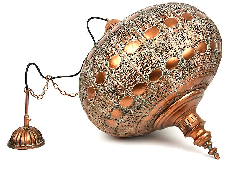 Hanglamp oosters koper look