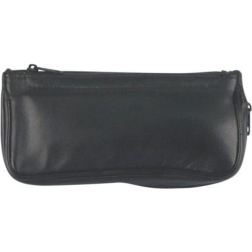Leather Pipe Pouch for 1 pipe Black 
